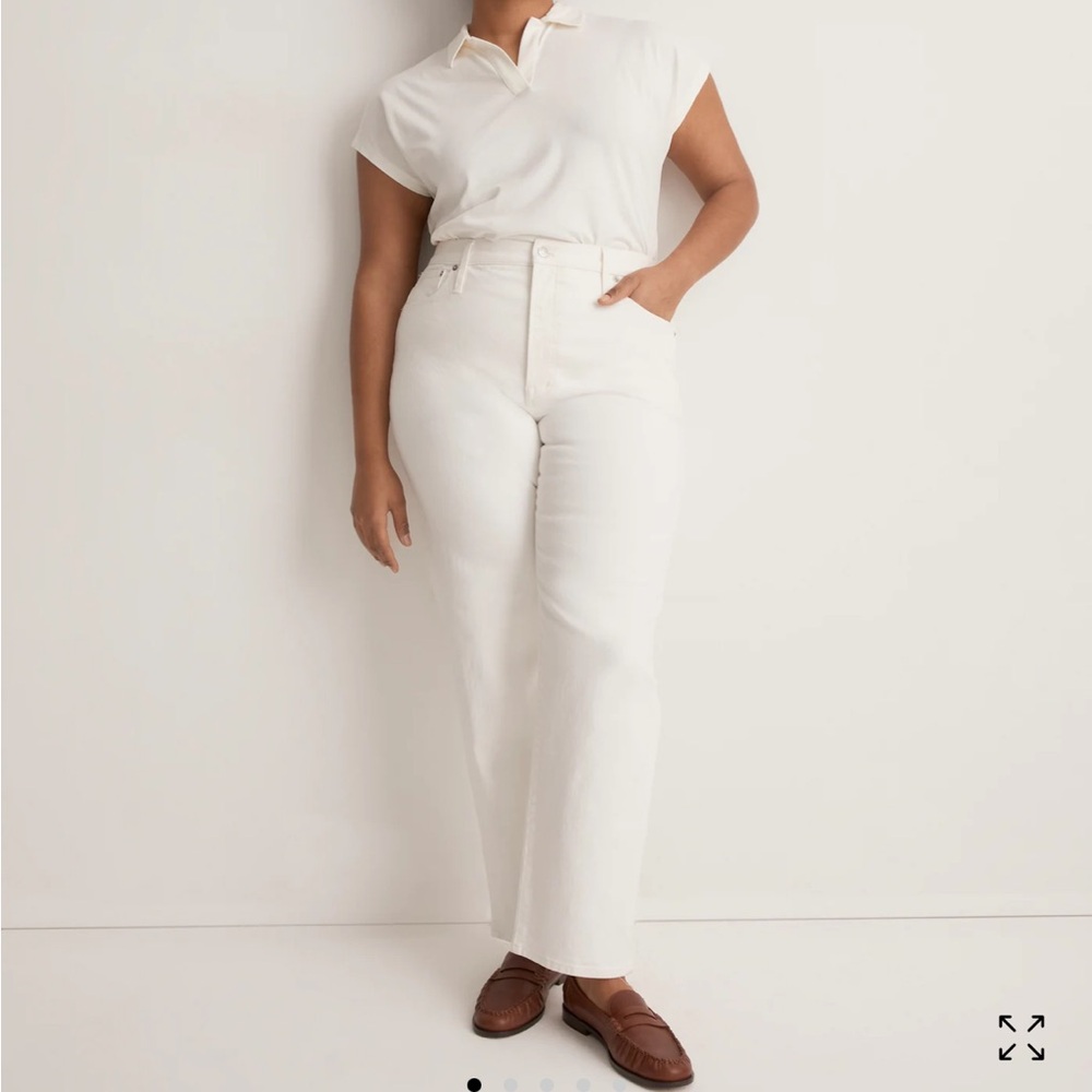 Madewell The Perfect Vintage Straight Jeans in White size 33 new with tags